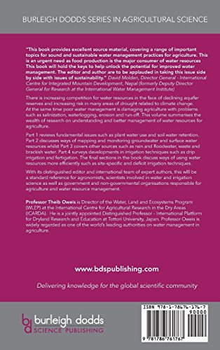 Water Management for Sustainable Agriculture (Burleigh Dodds Series in Agricultural Science, Band 45) - 2